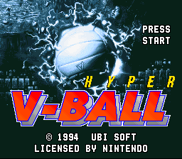 Hyper V-Ball (Europe) Title Screen